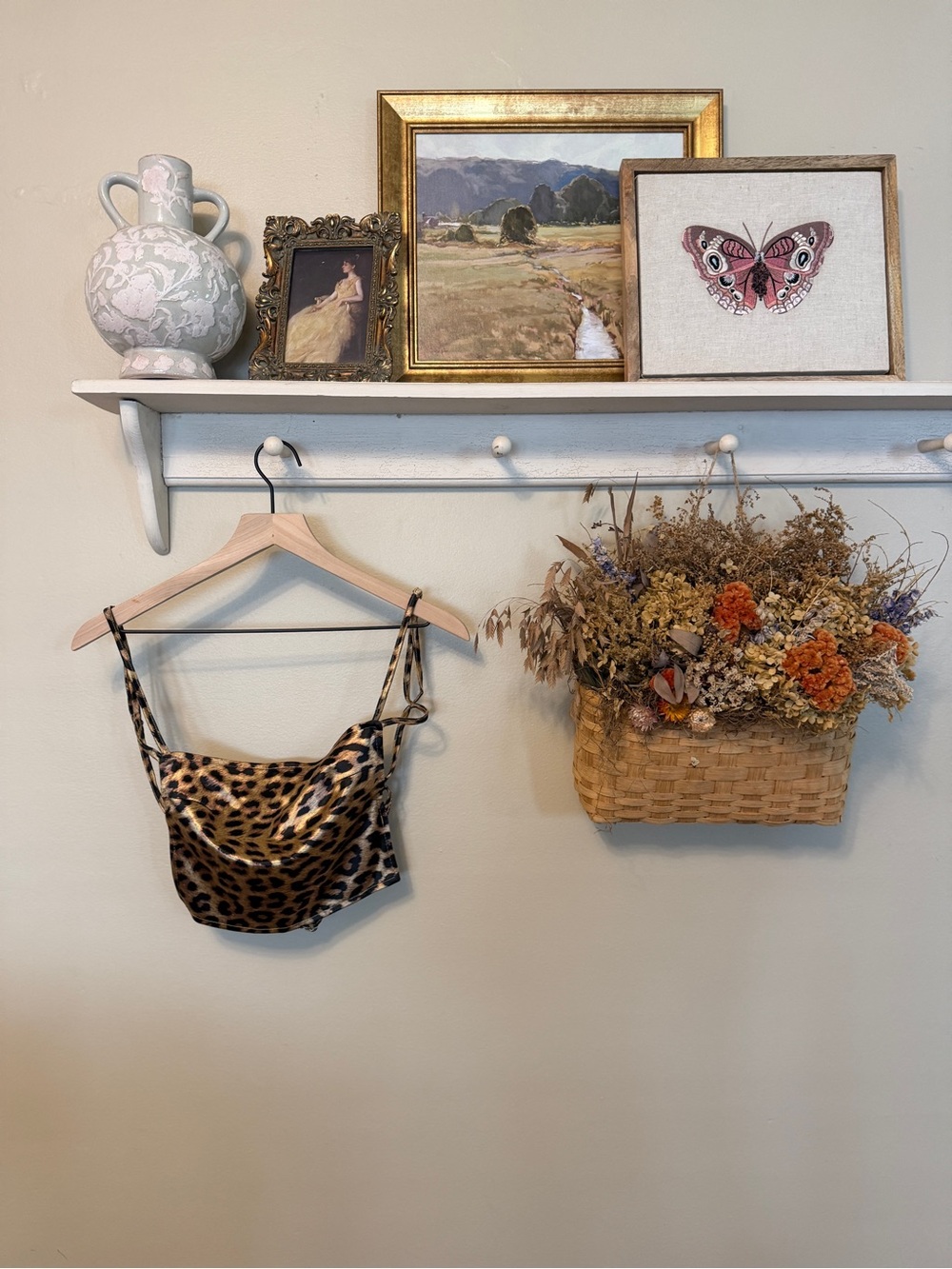 Leopard Print Satin Cowl Neck Crop Top